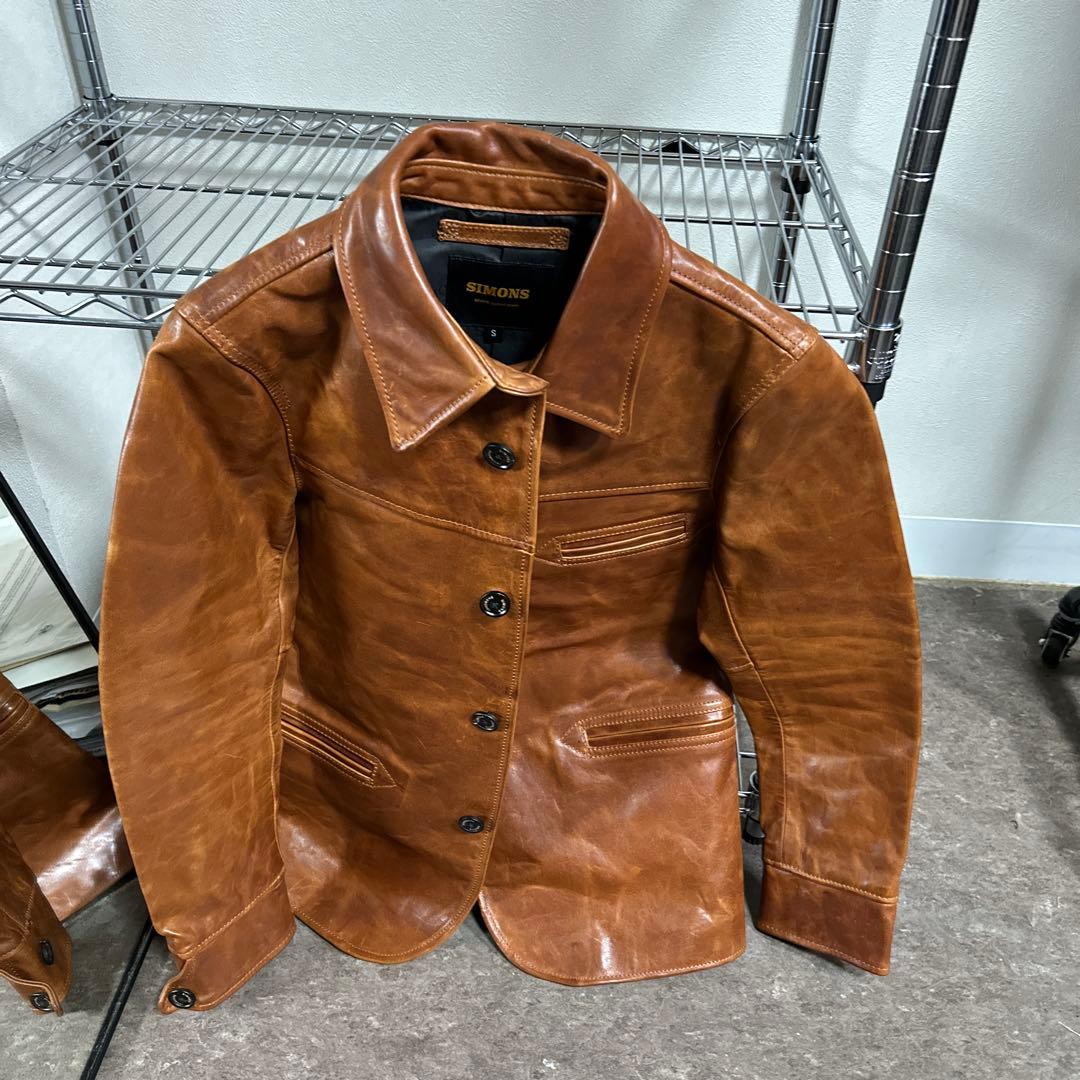 琥珀色 ワックスホースハイド スイッチマン レザージャケット