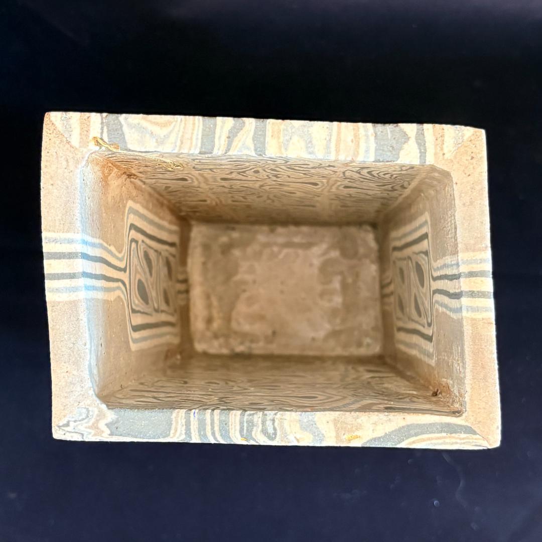 瀬戸　水野達三作　練り込み花瓶