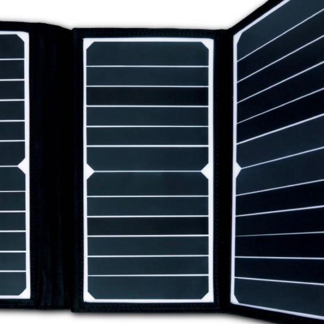 60W ソーラーチャージャー 9面折畳式 DC/USB同時充電 アウトドア 防災