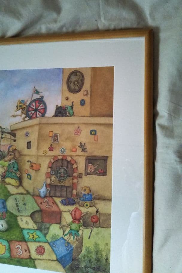 ✴️超特別価格【原画】『スゴロック居住区』犬　猫　動物画　パステル画　風景画