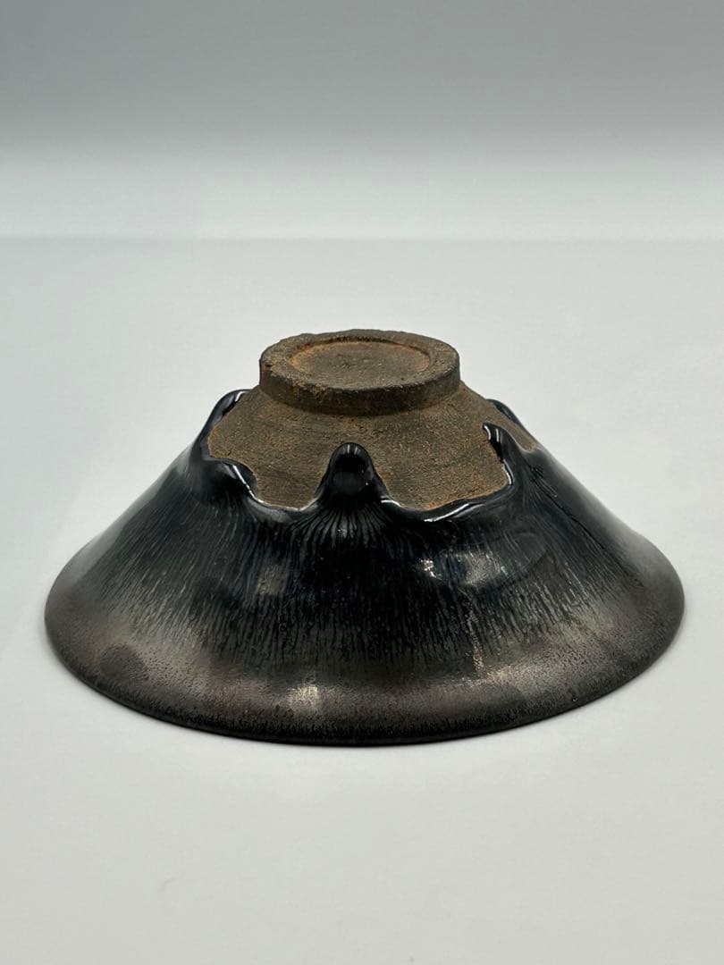 ★0012　宋時代　建窯 黑釉兎豪天目茶碗 茶道具 茶器 唐物天目 中国美術