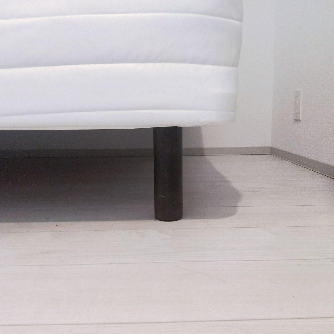 無印良品　脚付マットレス・高密度ポケットコイル・セミダブル（洗えるカバー)