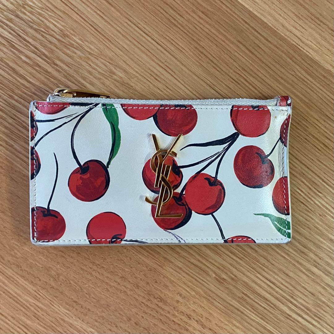 サンローラン　チェリー柄　パース