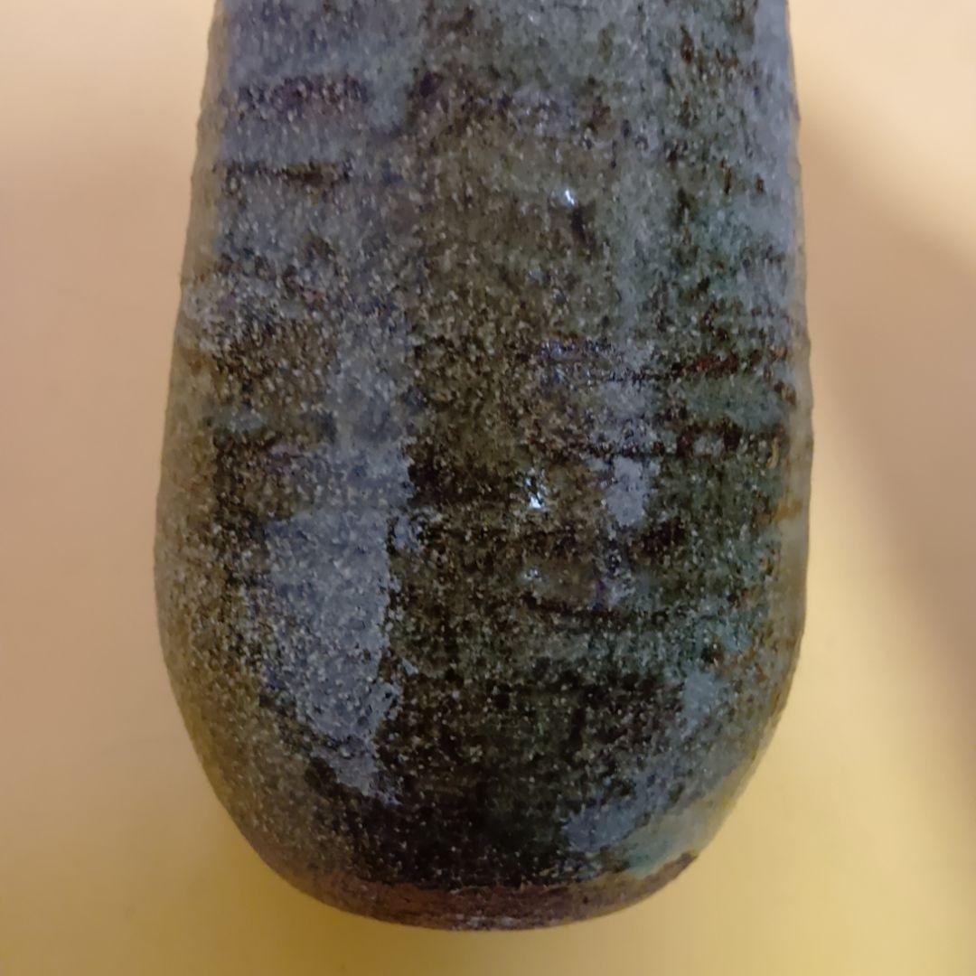 【骨董品】加藤舜陶 灰釉花生 花瓶 花入 共箱 茶道具ほぼ未使用‼️陶芸 美術品