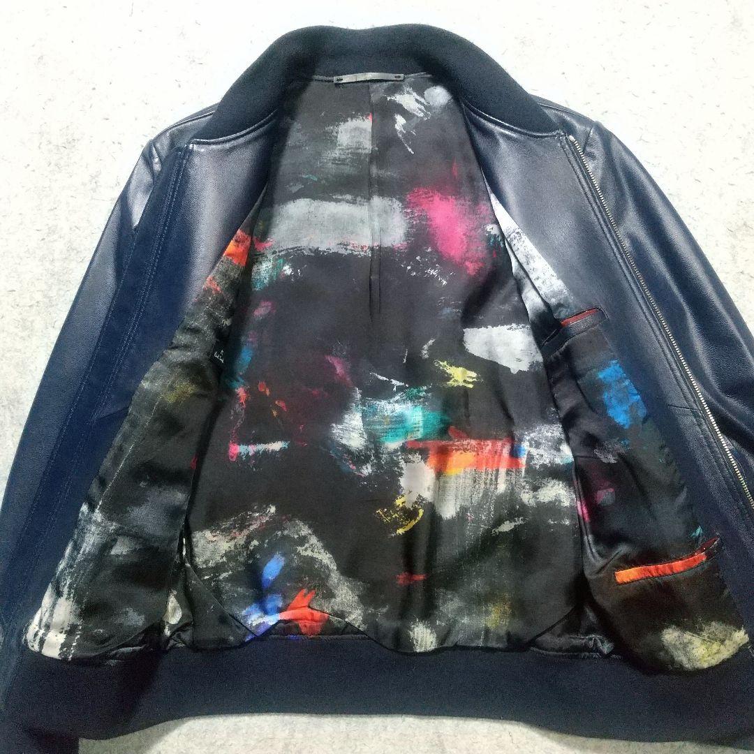 美品 ポールスミス レザージャケット ブルゾン ボンバー ma1 秋冬 アウター