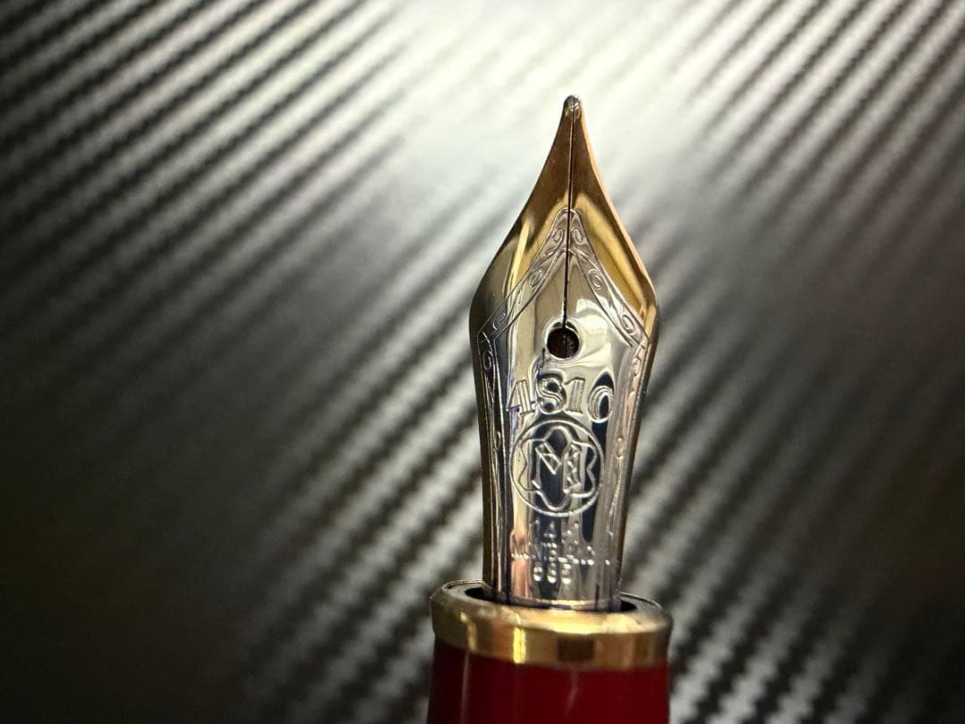 極美品 モンブラン マイスターシュテュック 144 ボルドー 中白 F 万年筆