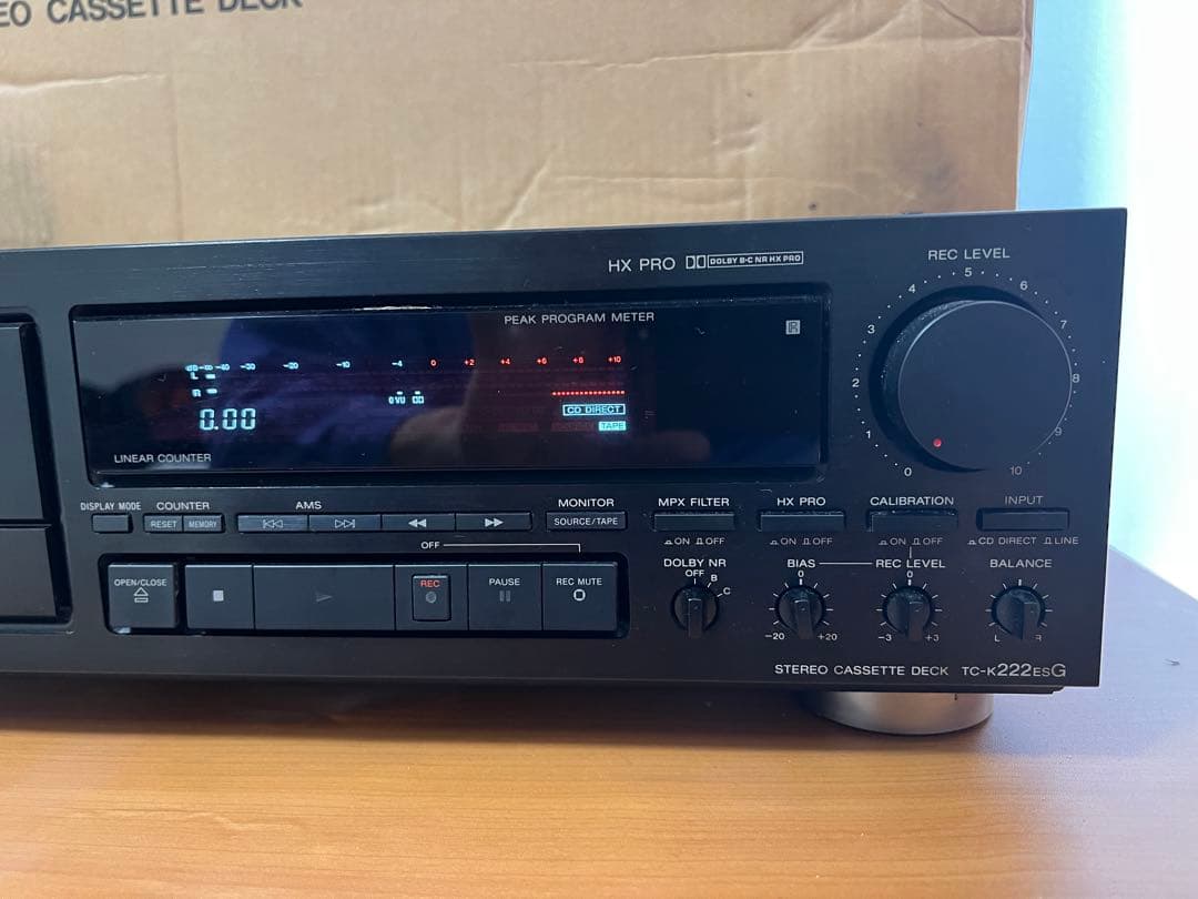 SONY TC-222ESG カセットデッキ フロント開かない専用の箱&取説付