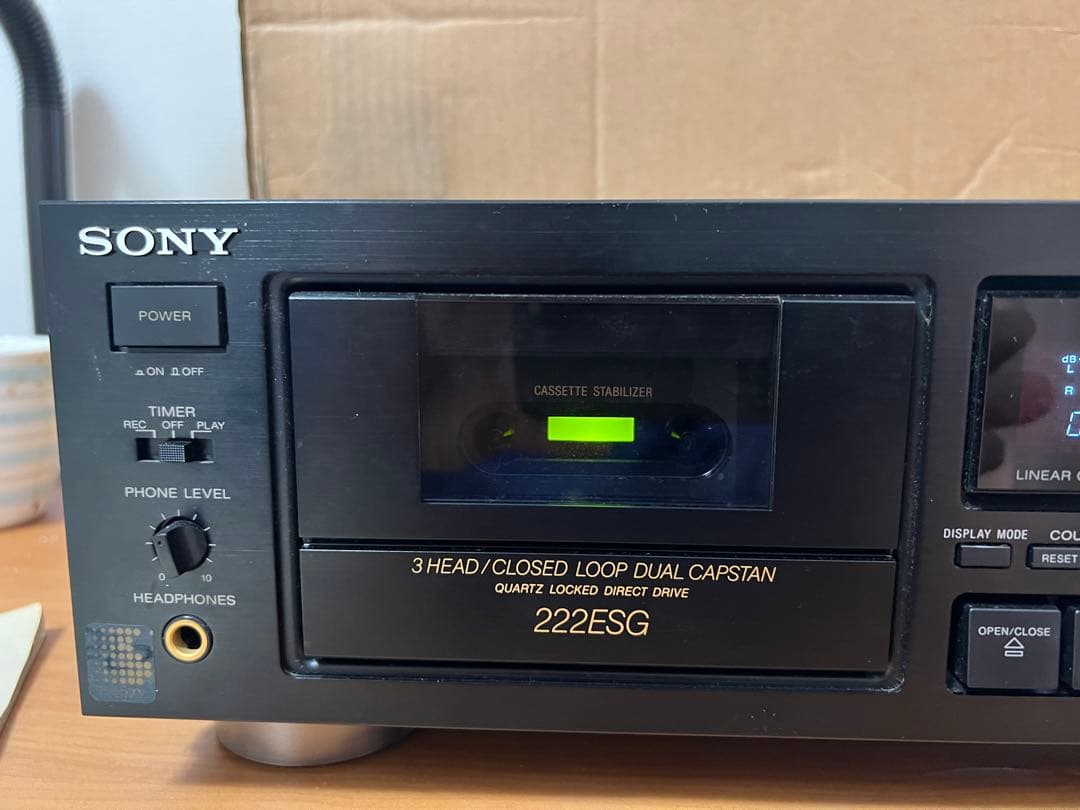 SONY TC-222ESG カセットデッキ フロント開かない専用の箱&取説付