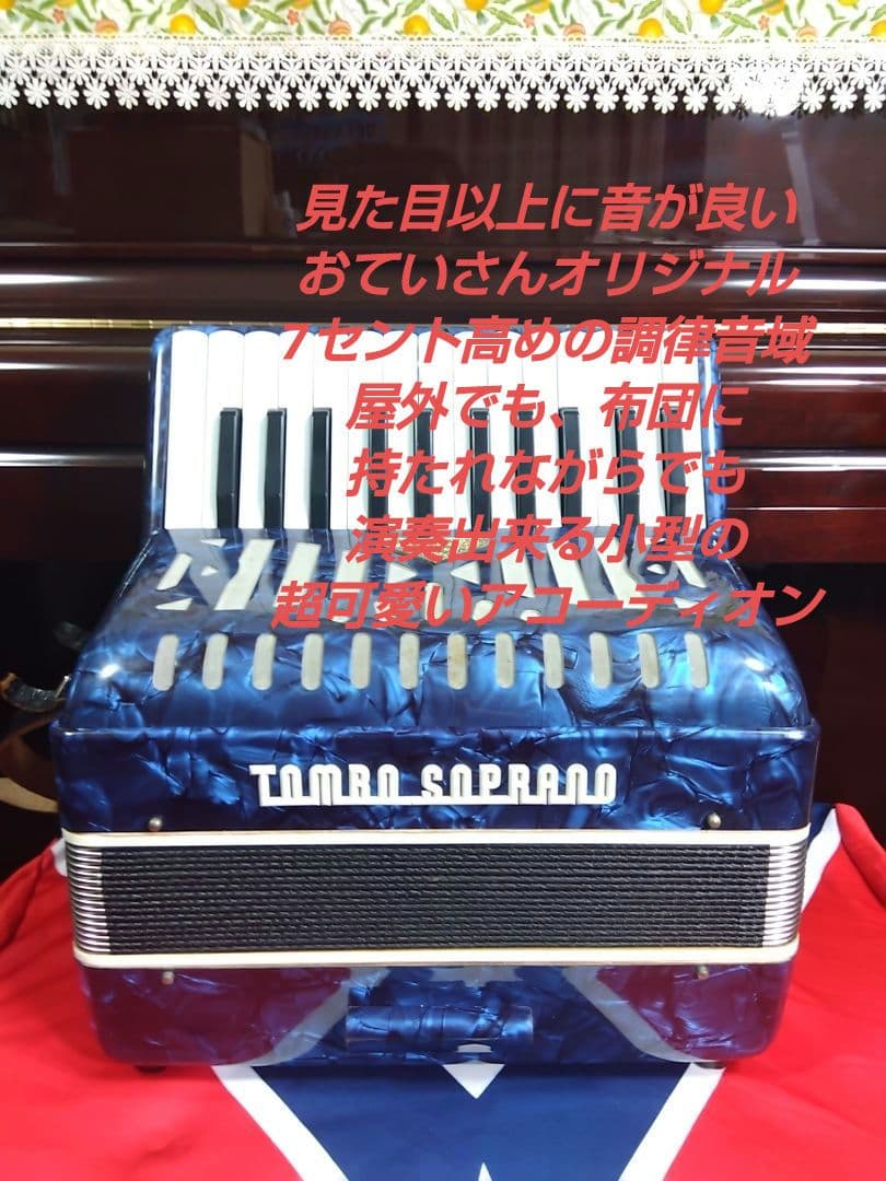 （美品即演奏可）TAMBO SOPRANO アコーディオン 青【信頼の日本製】