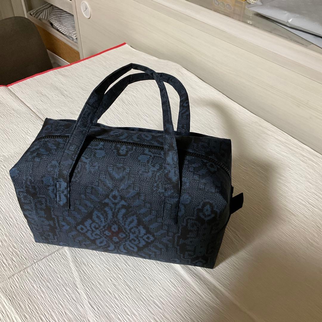 和装バック　利休バック　博多帯　紬地　ハンドメイド