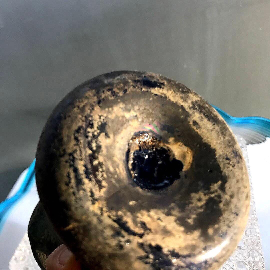 骨董　時代ガラス　発掘系ローマングラス（泪）涙壺　銀化瓶