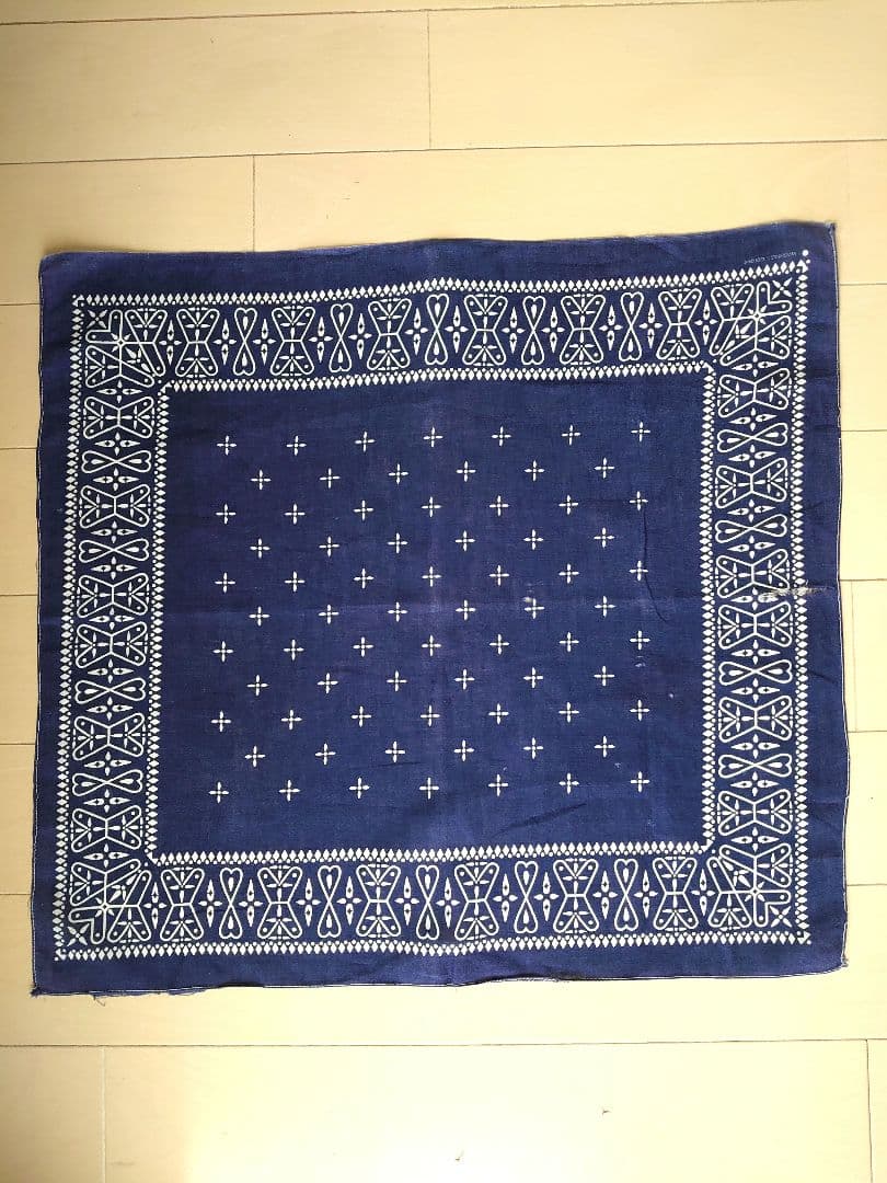 ヴィンテージ バンダナ クロス ブラック ネイビー セット