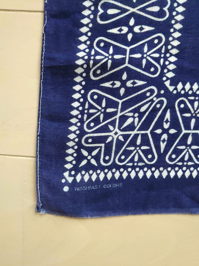 ヴィンテージ バンダナ クロス ブラック ネイビー セット
