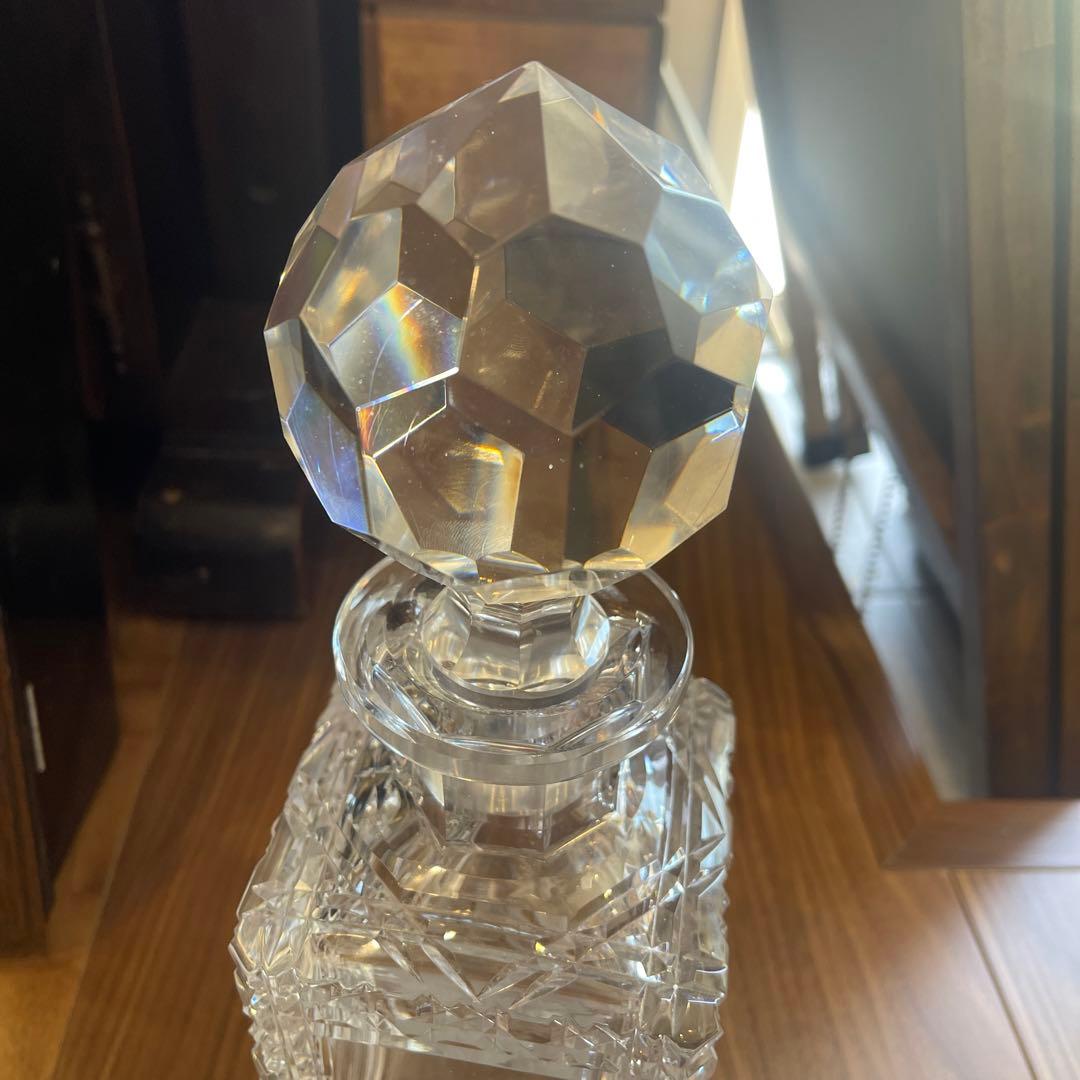 クリスタルガラス　アンティーク　デキャンタ　グラス5客セット