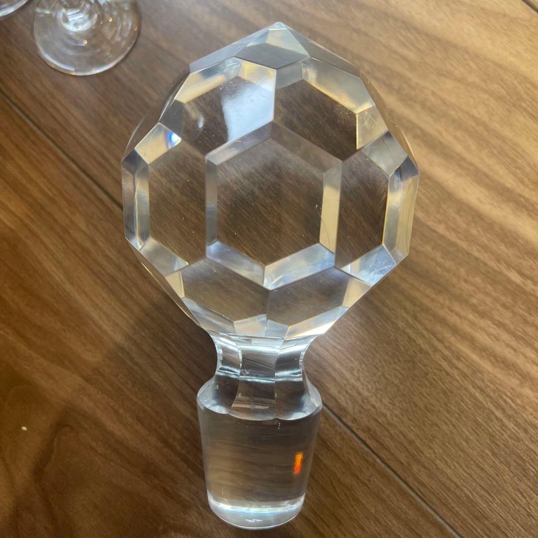 クリスタルガラス　アンティーク　デキャンタ　グラス5客セット