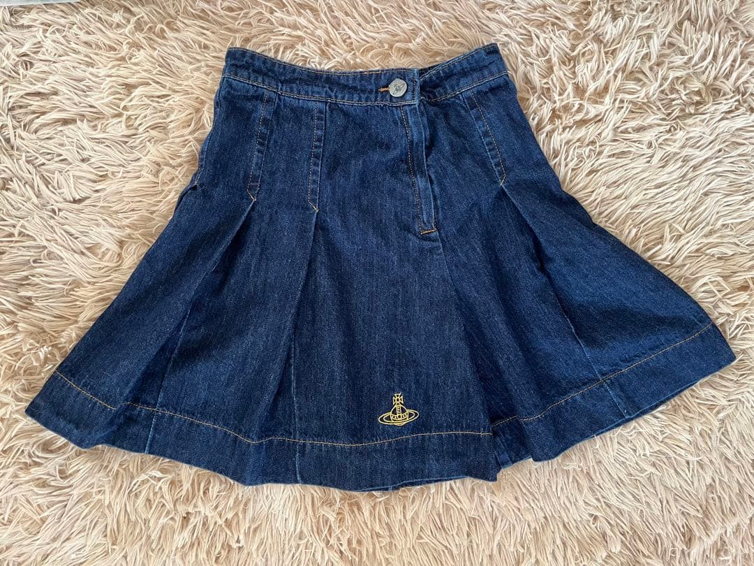 正規品 Vivienne Westwood デニムスカート オーブ刺繍36サイス