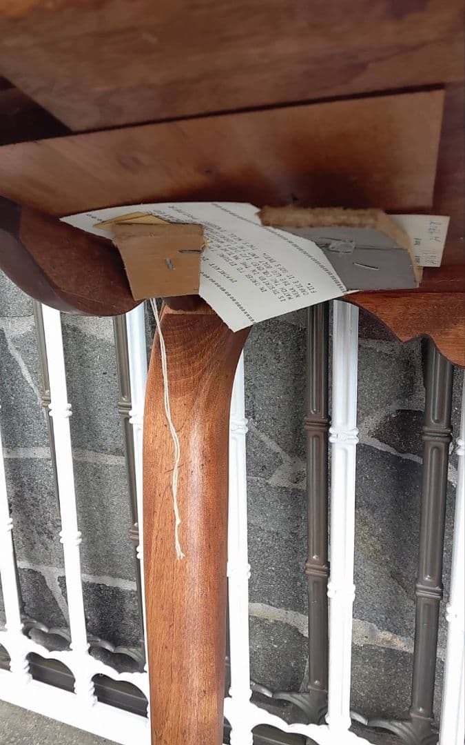 アンティーク木製テーブル 引き出し付き