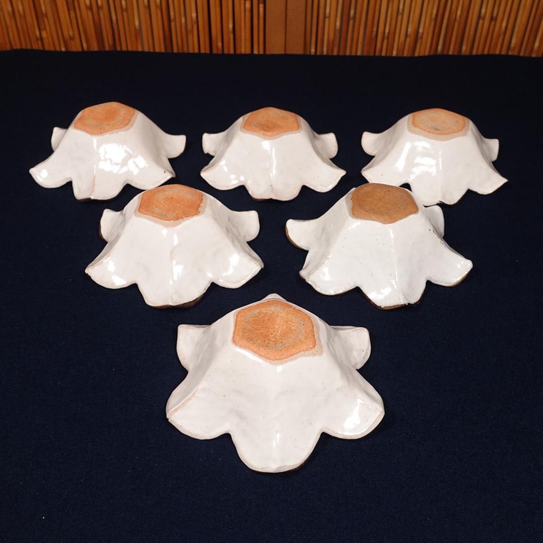 尾形乾山写しの逸品① 百合形向付6客