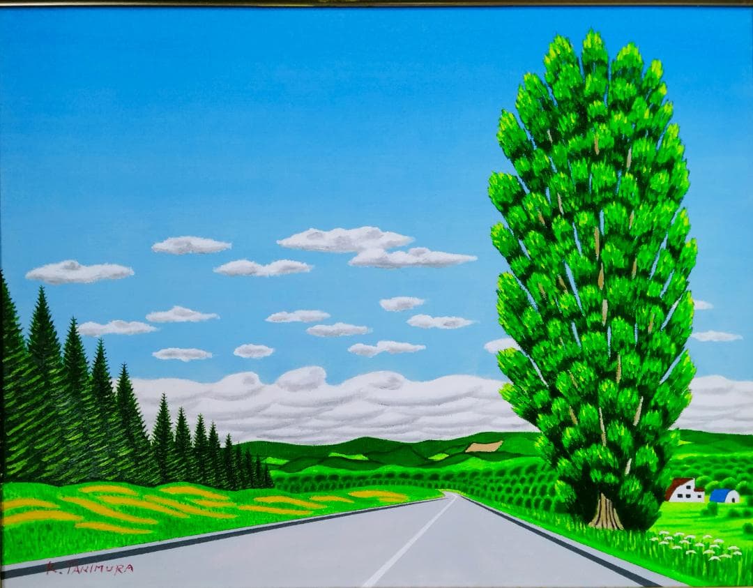 ★ケンとメリーの大木・肉筆油彩画・F6キャンバス