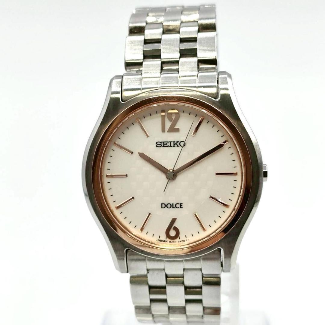 稼働品 SEIKO DOLCE クォーツ QZ 腕時計 8J41-0AD0