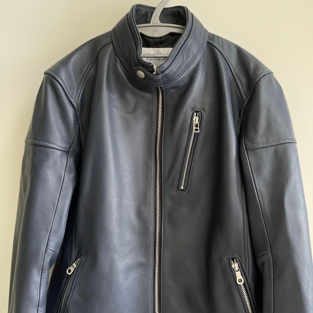 RATTLE TRAP ダークブルー レザー シングルライダースジャケット Ｍ
