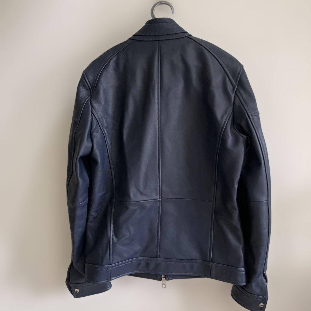 RATTLE TRAP ダークブルー レザー シングルライダースジャケット Ｍ
