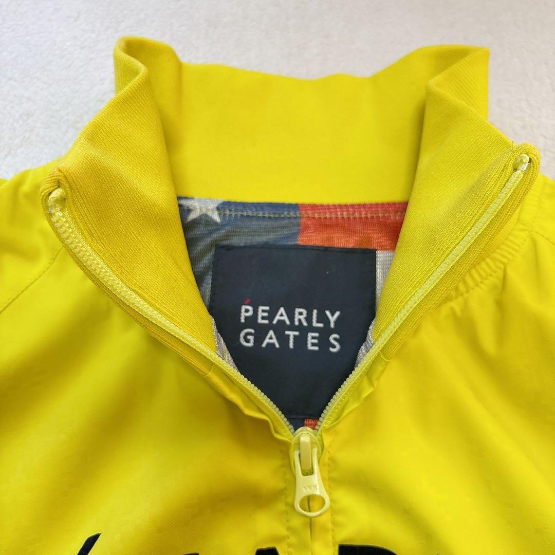 極美品　パーリーゲイツ　蓄熱裏地　スニード　ジャケット　星条旗　スター　イエロー