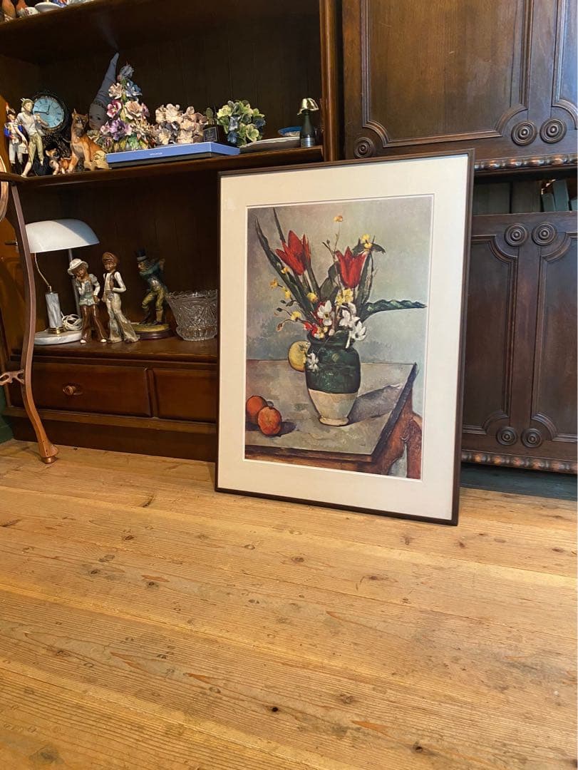 ポール・セザンヌ チューリップの花瓶 額縁 インテリア