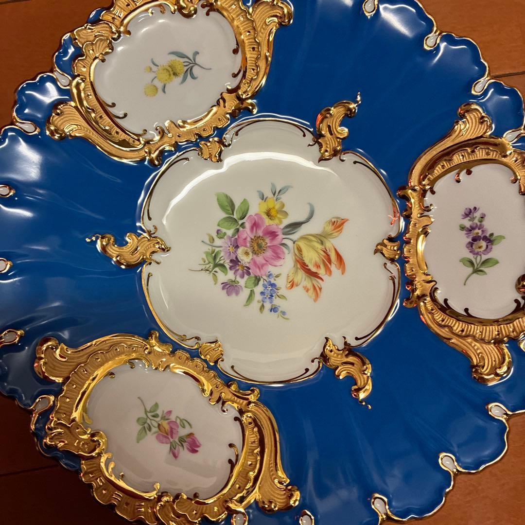 美品　マイセン　グランツゴールド　飾皿