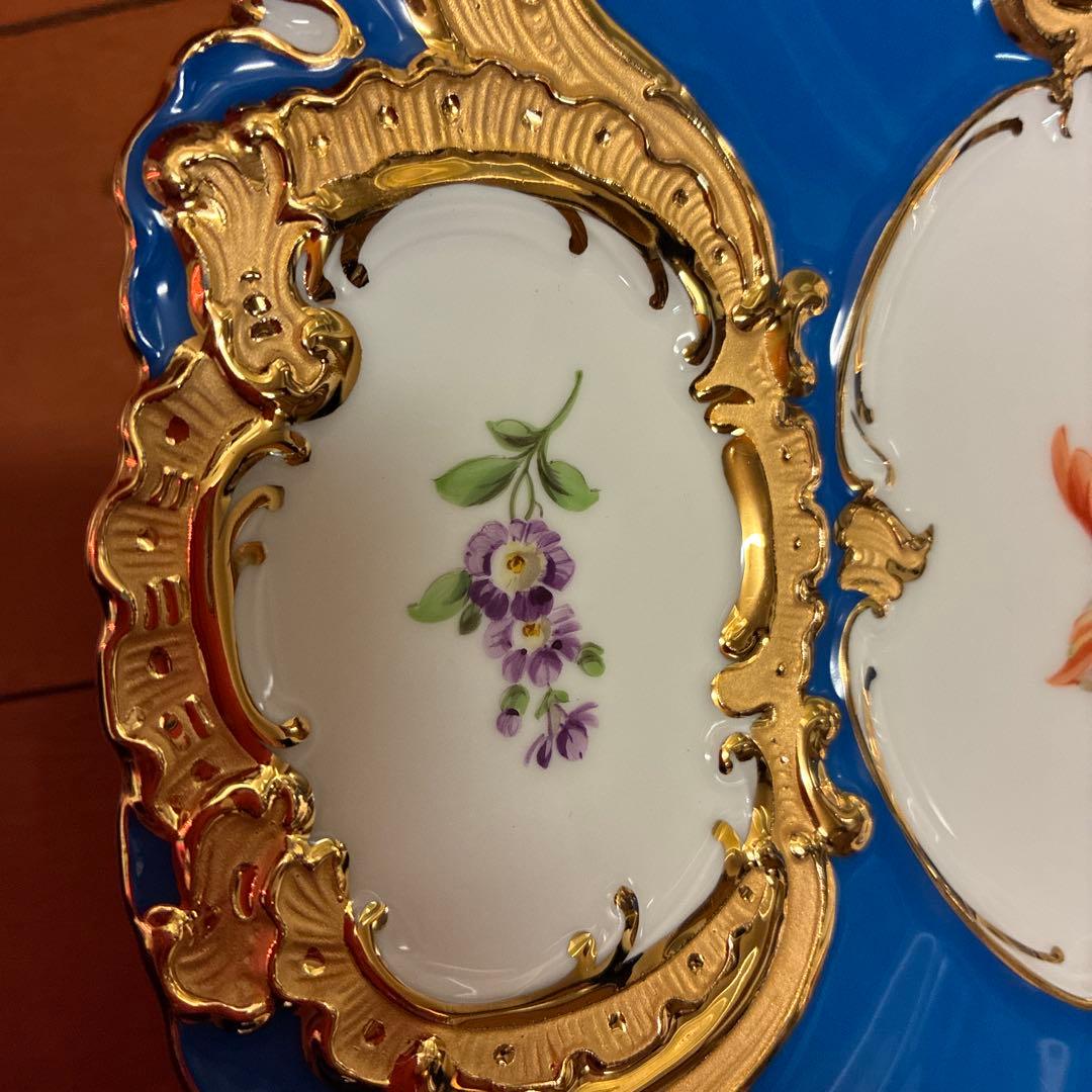 美品　マイセン　グランツゴールド　飾皿