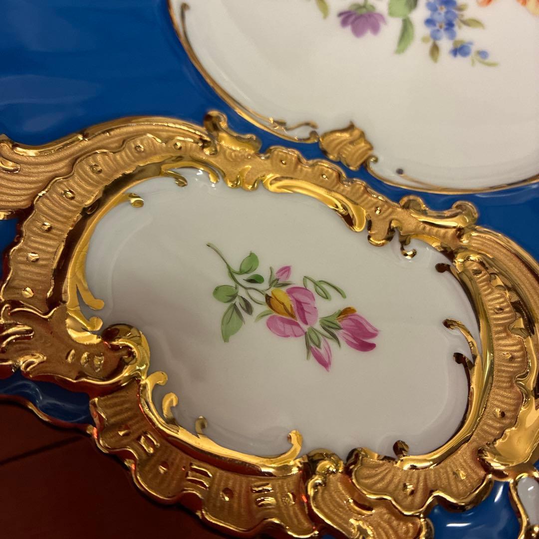 美品　マイセン　グランツゴールド　飾皿