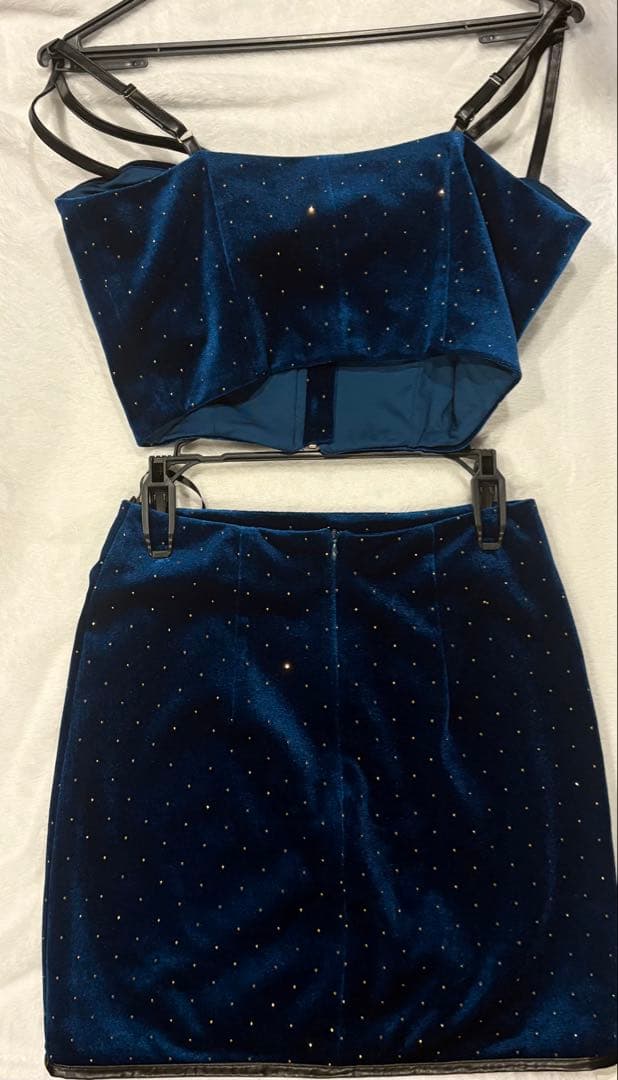 RANS（ランズ）ベロアセットアップミニドレスクリーニング済ほぼ未使用新品