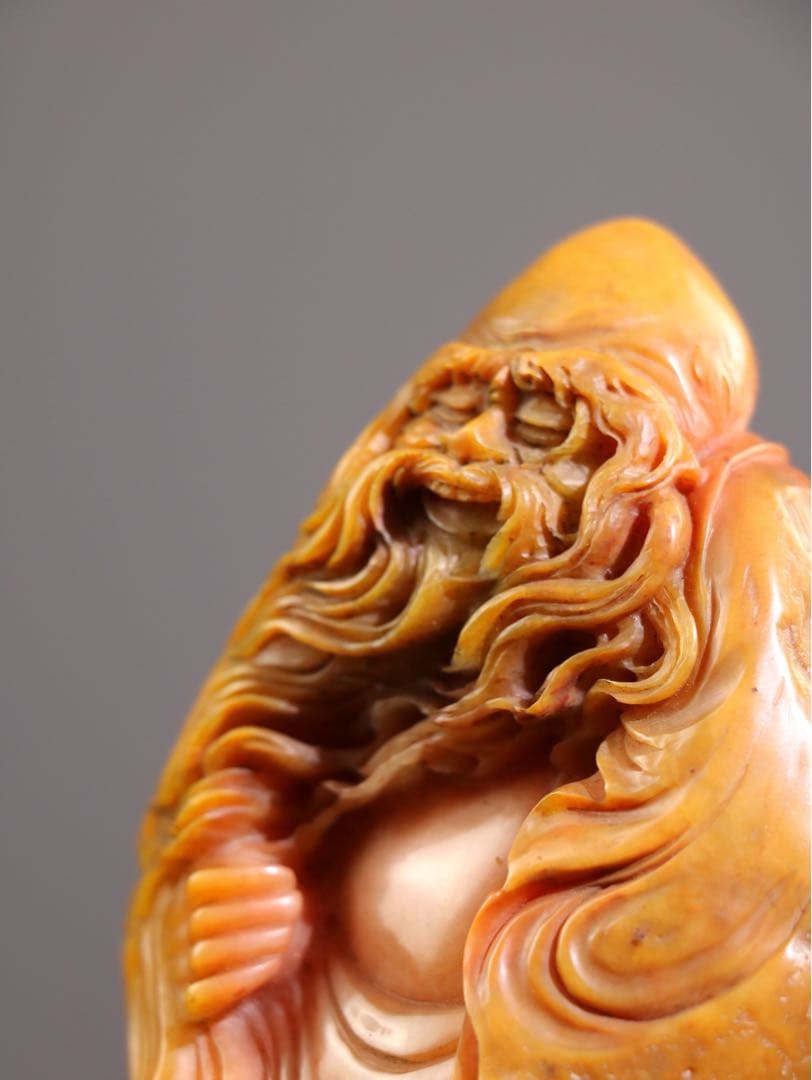 旧家蔵出　古美術　達磨大師　細工彫刻　寿山石 時代物　アンティーク　骨董品