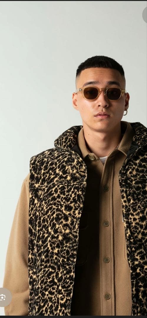 最終値下げ　COOTIE コーデュロイ レオパードダウンベスト