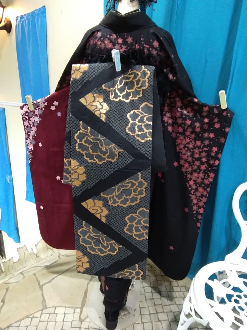 振袖フルセット、やまと誂製、半襟重ね衿、帯揚げ帯締め、西陣袋帯、襦袢、ガード加工