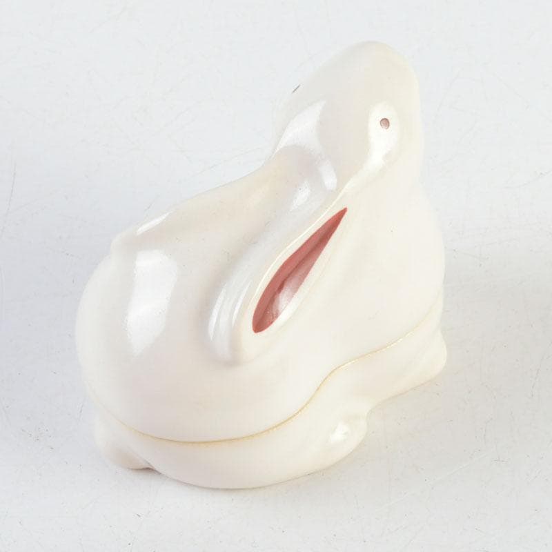 茶道具　紀州焼　葵窯　兎　卯　香合　共布共箱　V　9323