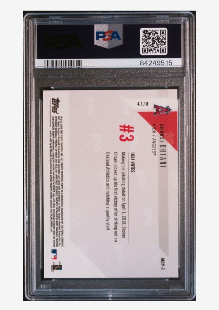 大谷翔平 TOPPS 2018 ルーキー カード