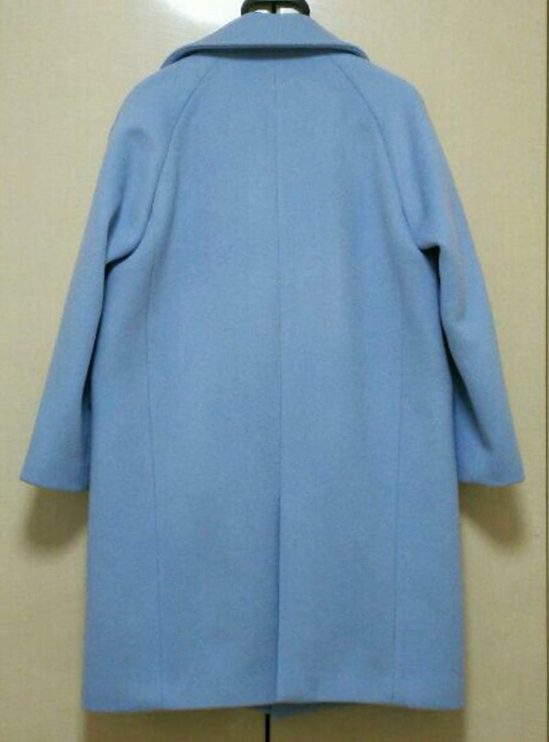 VERY掲載品✨定価7万 ESTNATION アイスブルー チェスターコート