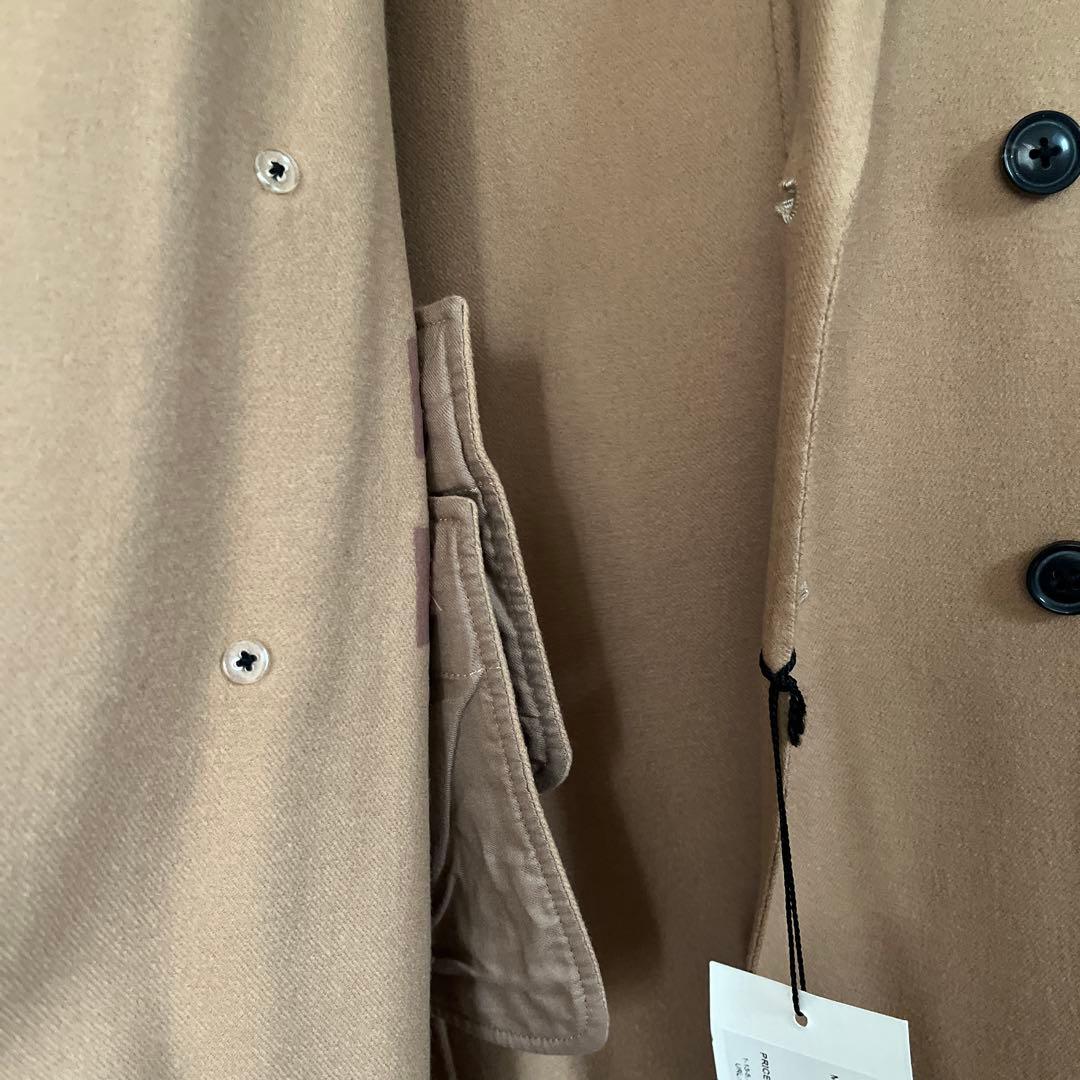 試着のみタグ付き　ビューティフルピープル　ベージュ ダブルブレスト ロングコート