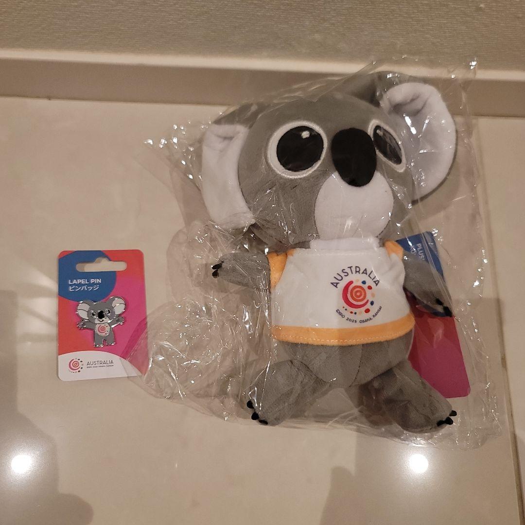 万博　オーストラリア館　コアラ人形、ピンバッジセット