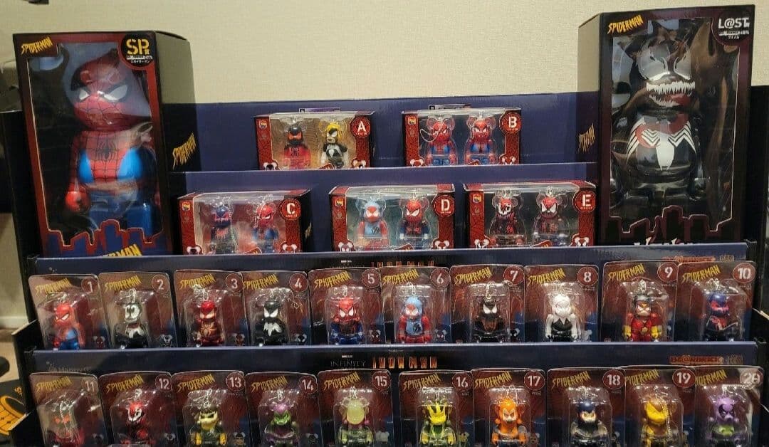 ベアブリック ハッピーくじ スパイダーマン フルコンプ