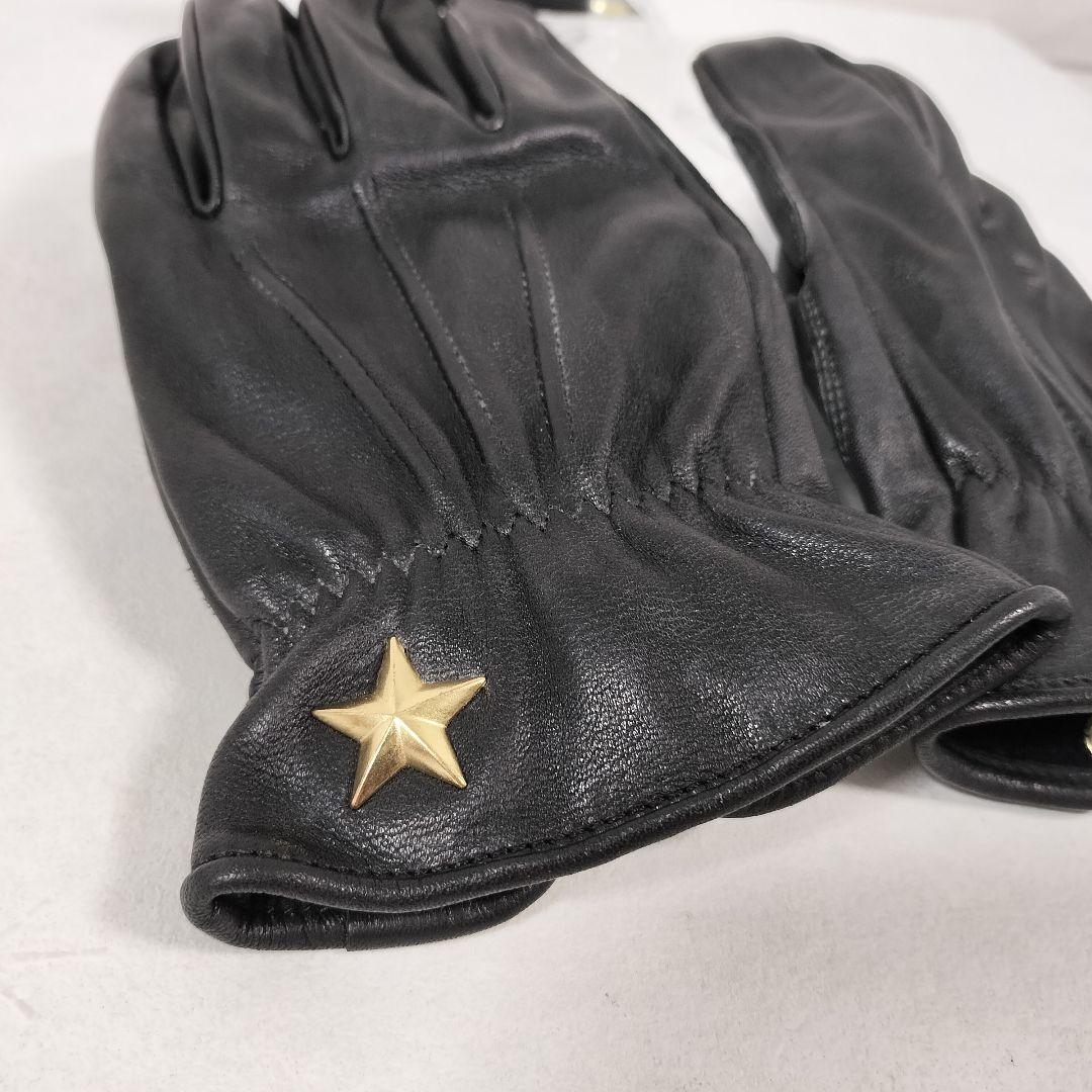 美品　schott　ショットワンスターレザーグローブ　Lサイズ ブラック　手袋
