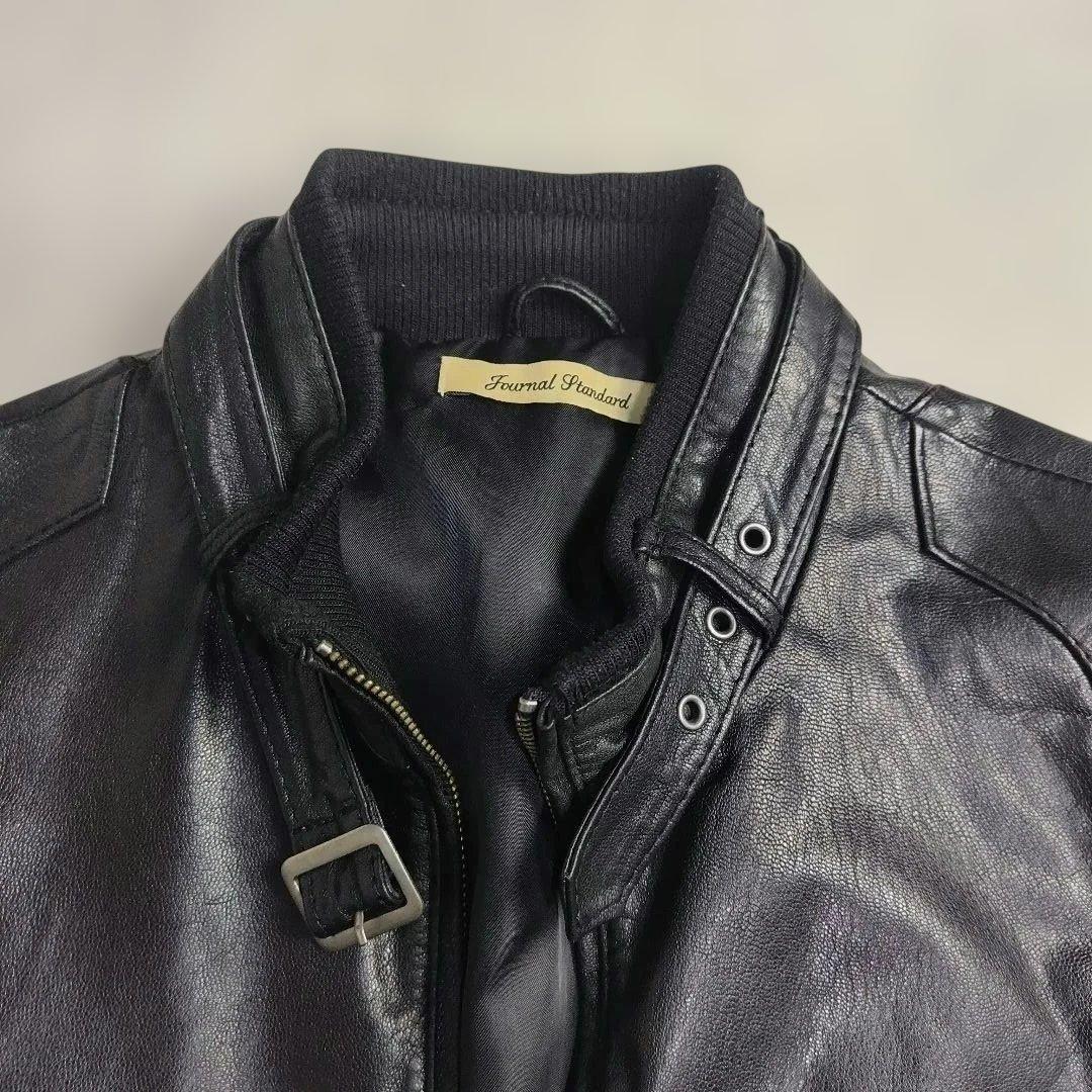✨極美品✨ジャーナルスタンダード　高級　山羊革ライダースジャケットWジップL黒