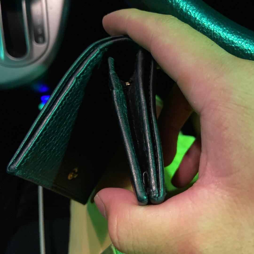 GUCCI グッチ　456126 GGマーモント　フロント金具　折財布