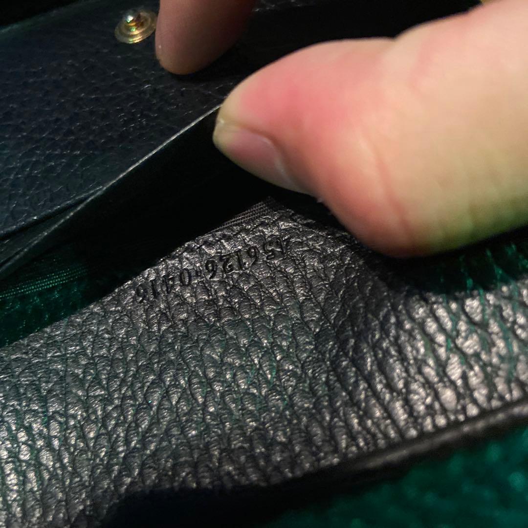 GUCCI グッチ　456126 GGマーモント　フロント金具　折財布
