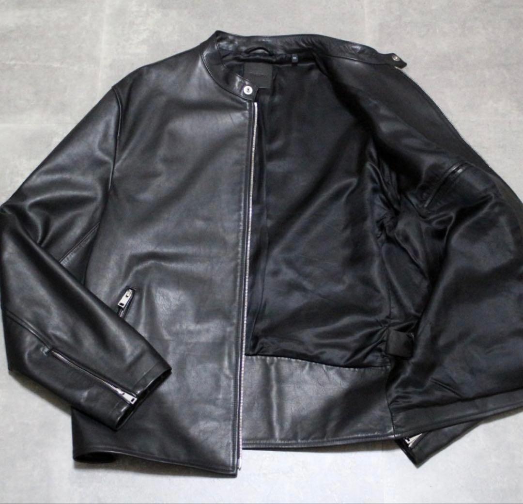 Theory レザージャケットメンズ XXL 黒