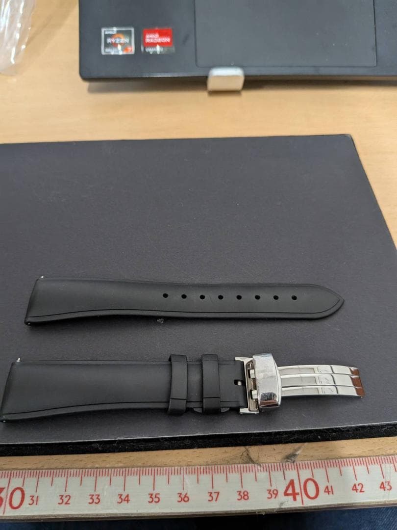 HIRSCH ヒルシュ　時計替えベルト　20mm　ラバー　ブラック