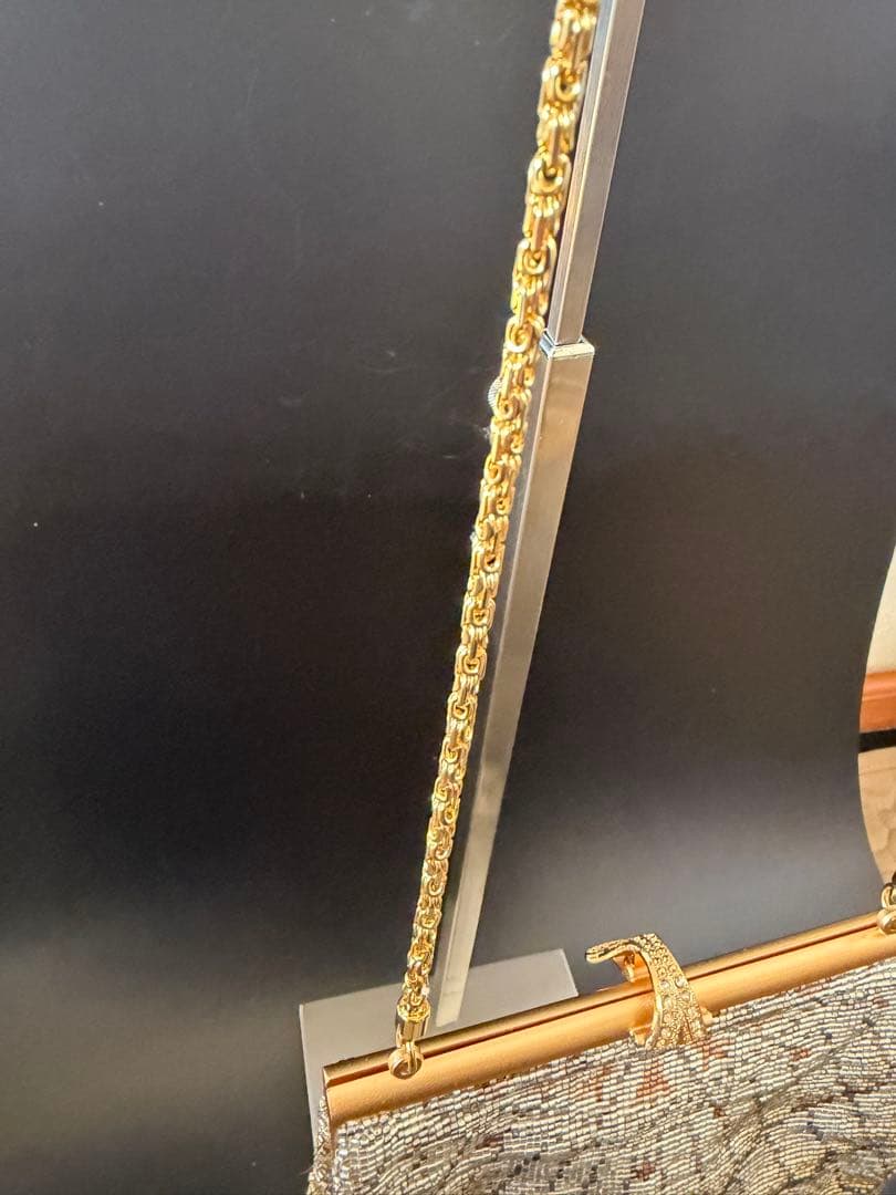 銀座◼︎白牡丹◼︎総ビーズバッグ 着物 謝恩会 冠婚葬祭 結婚式 パーティ 高級