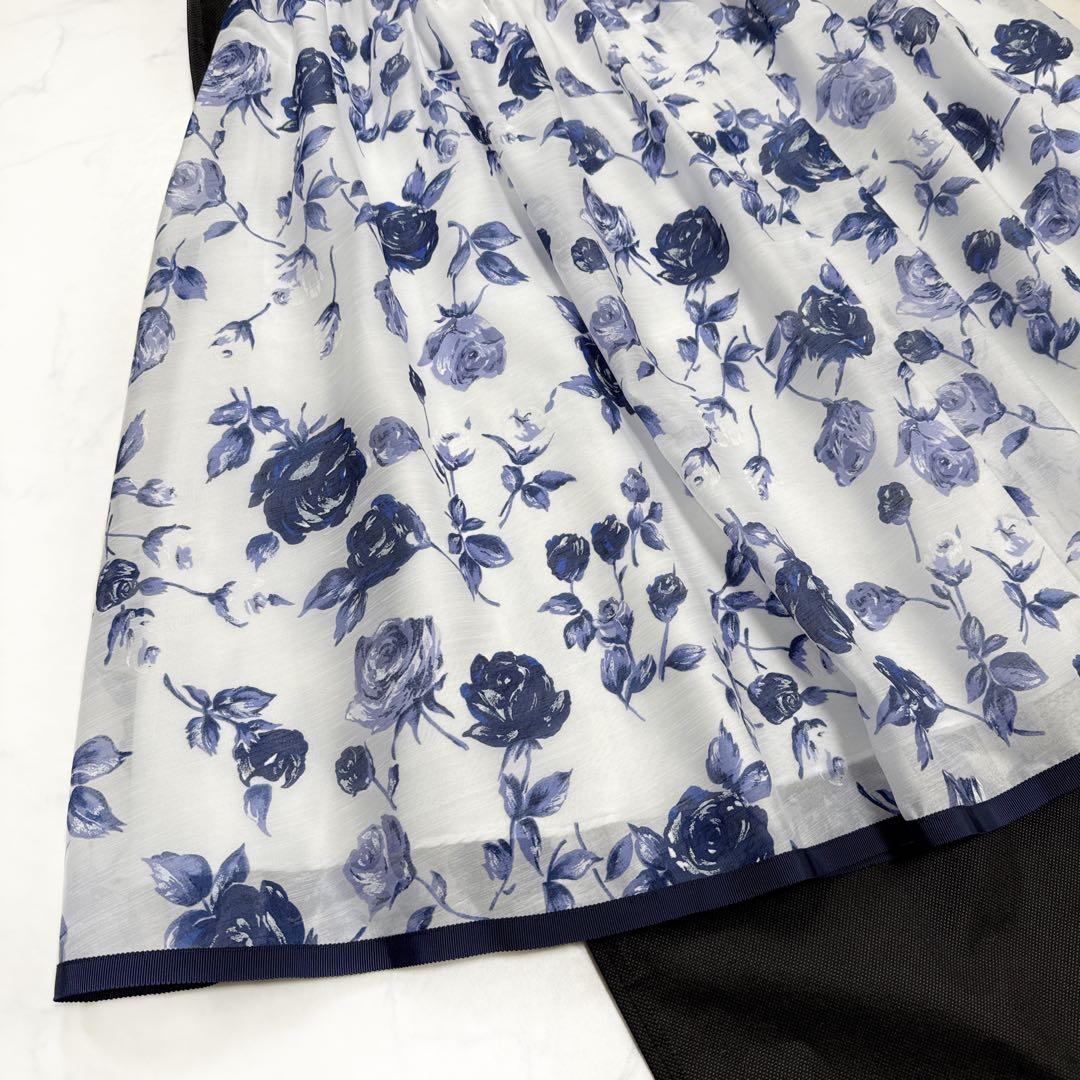 M'S GRACY エムズグレイシー ローズプリント フレアスカート 40