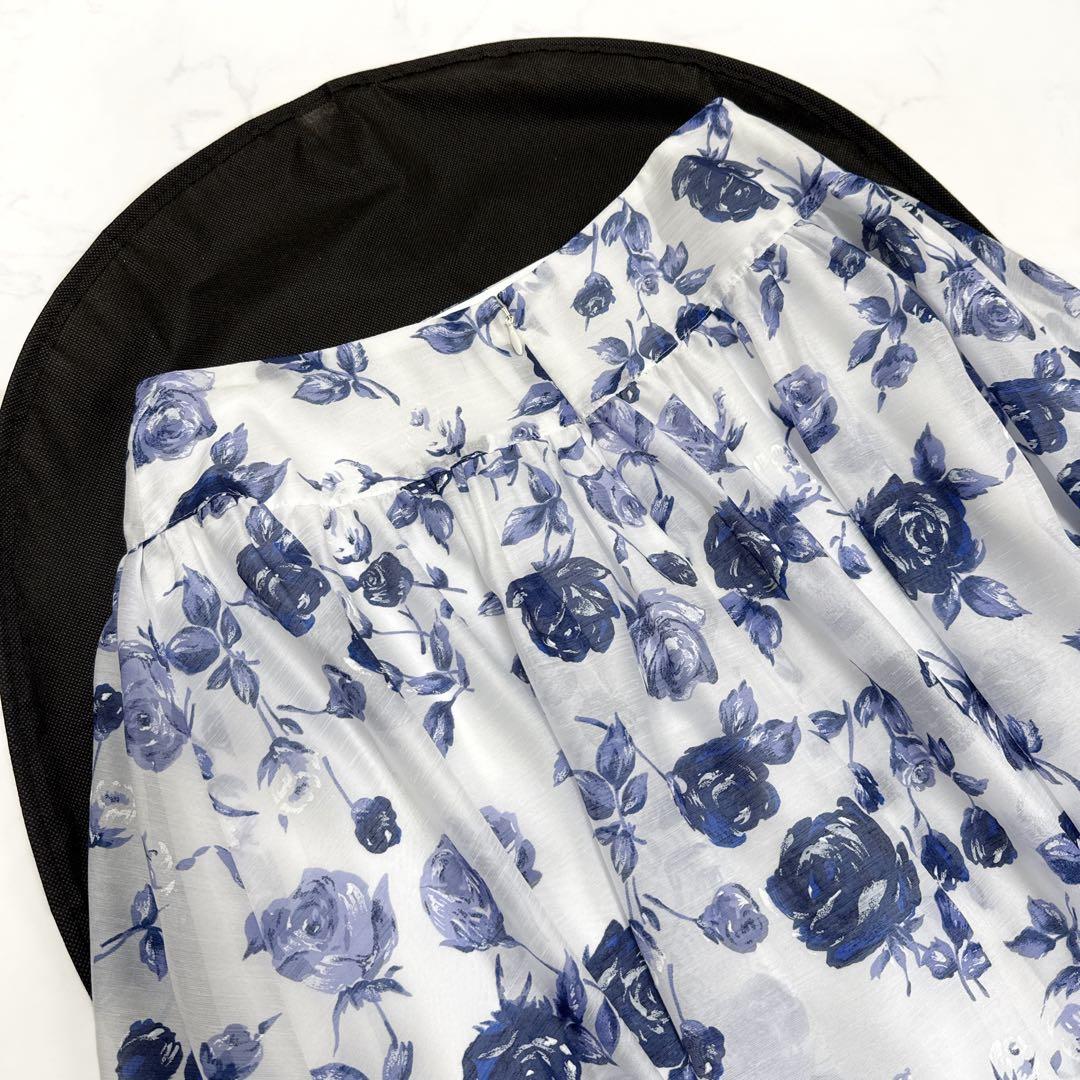 M'S GRACY エムズグレイシー ローズプリント フレアスカート 40